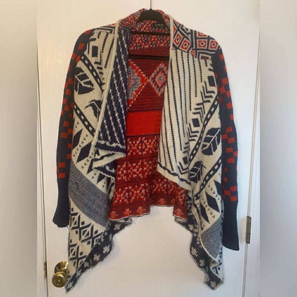 Double Zero Aztec print cardigan size M - Picture 9 of 12
